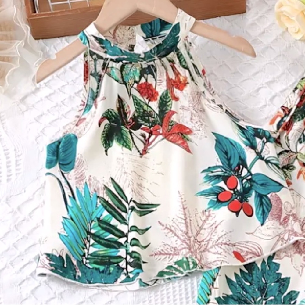 Floral Wide Leg 2 piece set - Picture 3 of 8